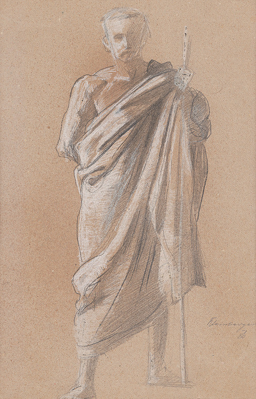 Ferdinand Katona – Mužská postava v drapérii s palicou