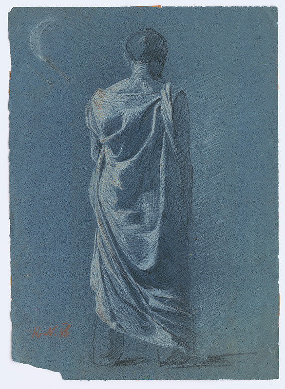 Ferdinand Katona – Mužská postava v drapérii odzadu 