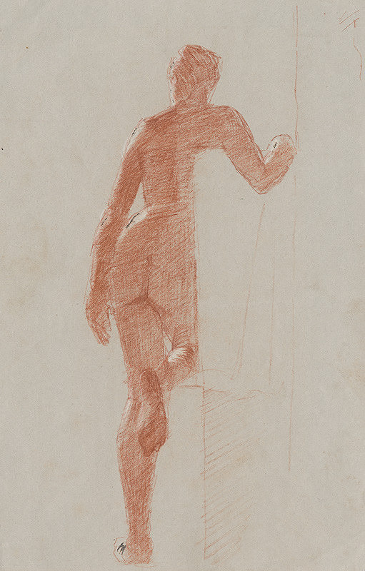 Ferdinand Katona – Stojaci mužský akt odzadu III. 