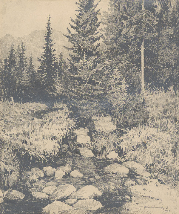 Július Balogh – Kresba z Tatier 