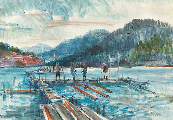 Michal Trembáč – Práca pri skládke dreva 