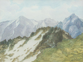 Josef Pošva – Pohľad z Lomnického štítu 