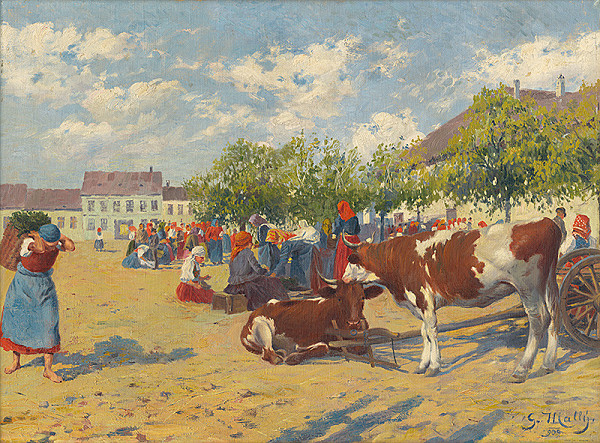 Gustáv Mallý – Trh v Pezinku 