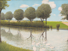 Ľudovít Kochoľ – Husi na rieke 