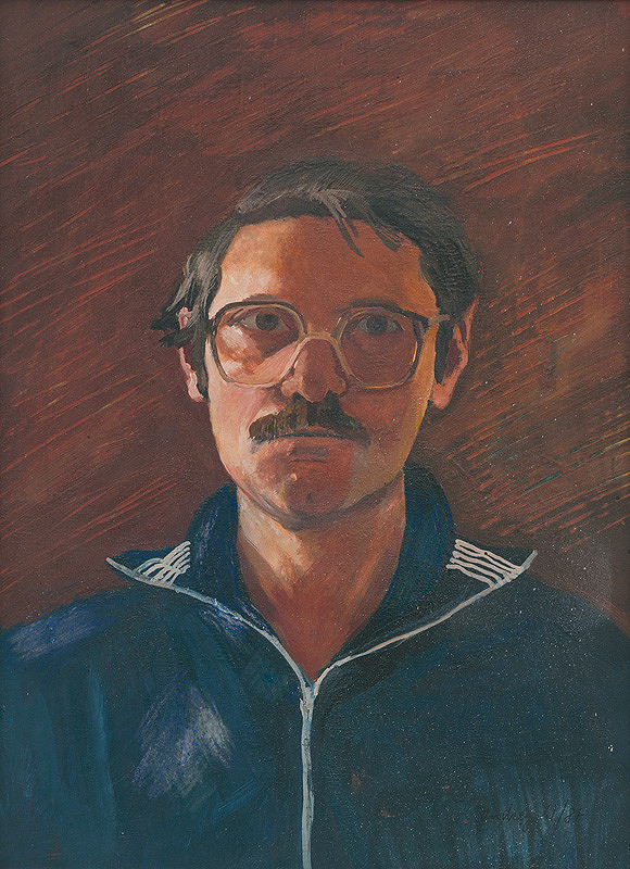 Andrej Mišanek – Autoportrét v modrej blúze
