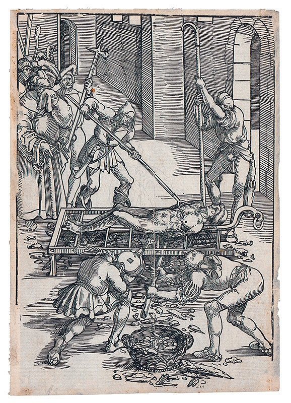 Hans Schäufelein (Schäufelin) st. – Mučenie sv. Vavrinca 