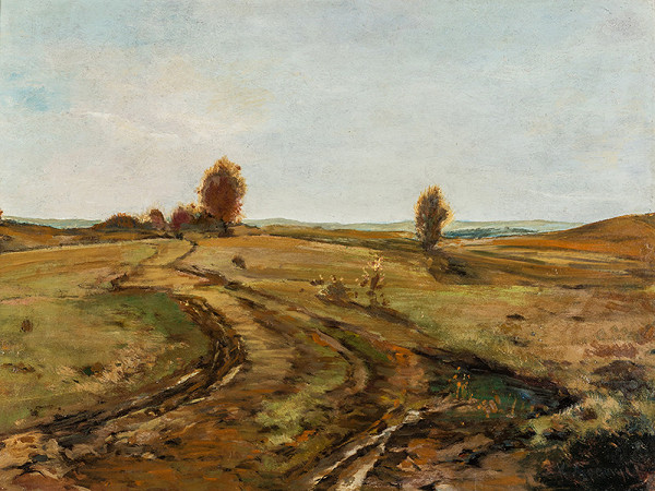 Béla Spányi – Krajina s klikatící se cestou 