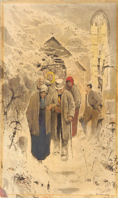 Ladislav Mednyánszky – Po polnočnej omši I. 