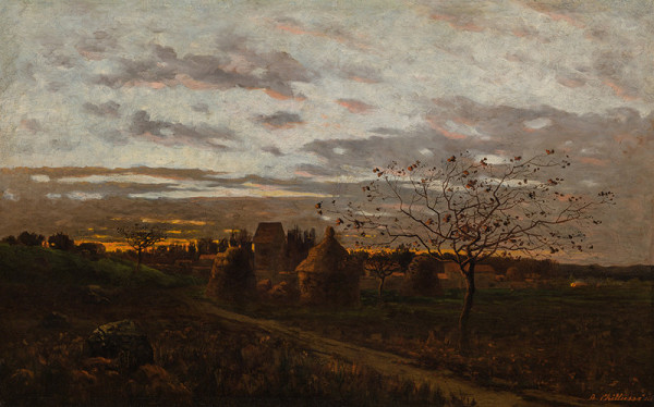 Antonín Chittussi – Západ slunce ve Fontainebleau (Večer v okolí Barbizonu)