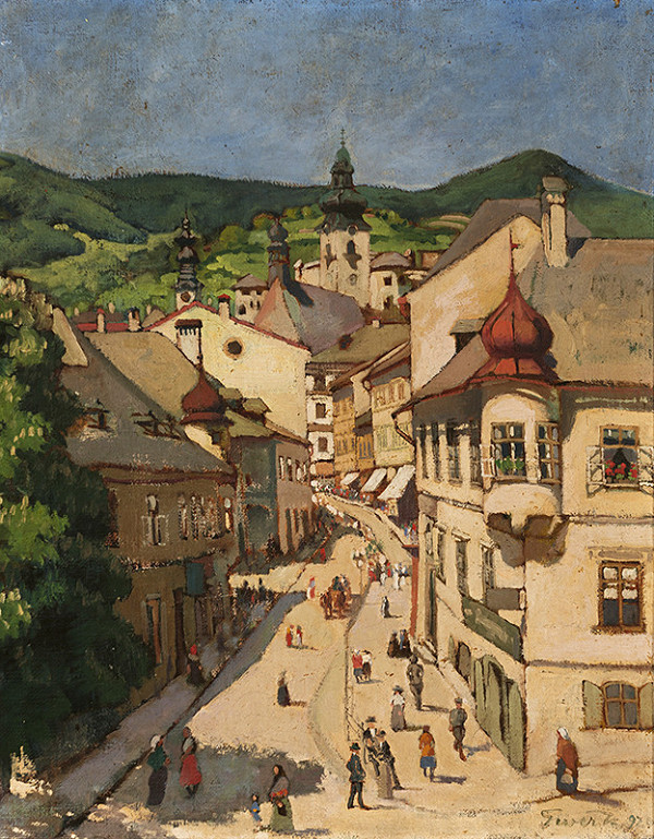 Edmund Gwerk – Hlavná ulica v Banskej Štiavnici 
