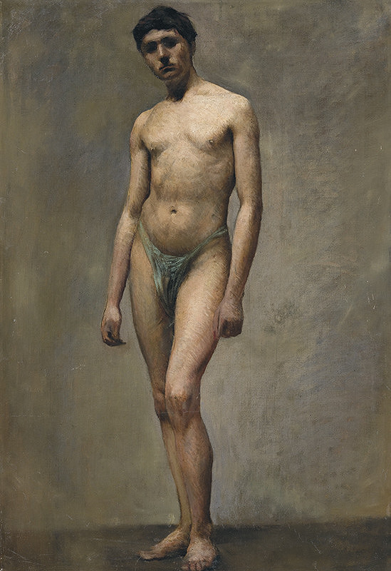 Elemír Halász-Hradil – Stojaci chlapčenský akt 