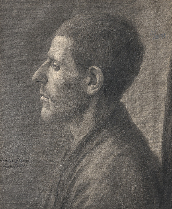 Elemír Halász-Hradil – Štúdia muža (Nagybánya) 