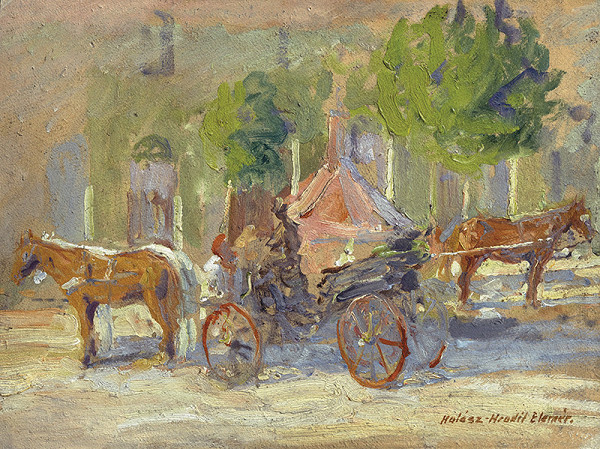 Elemír Halász-Hradil – Na stanovišti fiakrov 