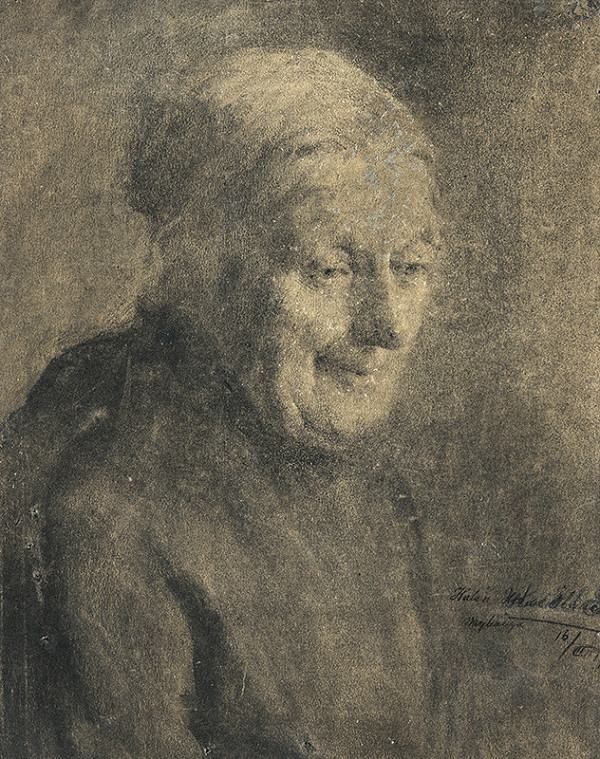 Elemír Halász-Hradil – Štúdia stareny (Nagybánya) 