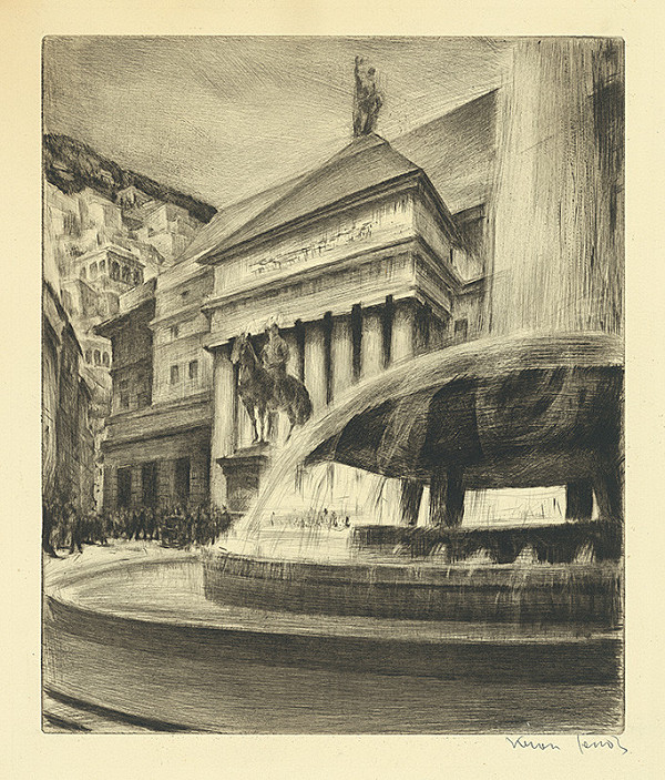 Eugen Krón – Námestie s fontánou