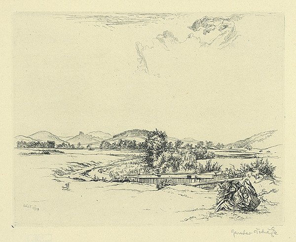 Jaroslav Vodrážka – Krajina s Rábím 