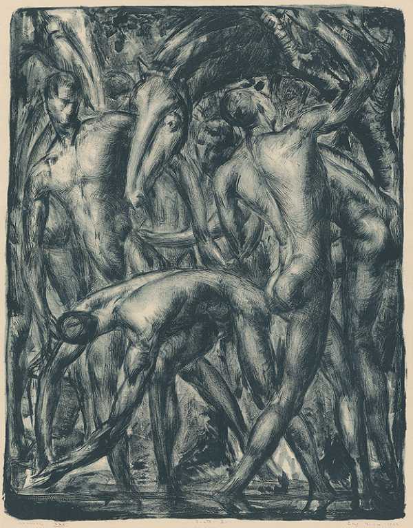 Eugen Krón – Muži s koňom (Kompozícia II.) 