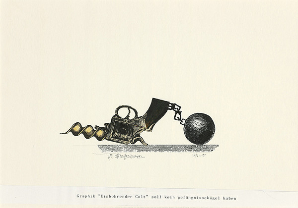 Igor Ďurišin – Graphik "Einbohrender Colt" soll kein Gefängnissekügel haben 