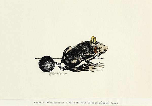 Igor Ďurišin – Graphik "Amerikanische Pipa" soll kein Gefängnissekügel haben 