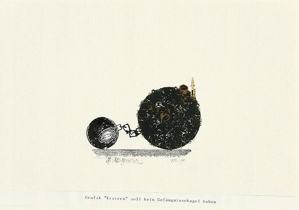 Igor Ďurišin – Graphik "Kratern" soll kein Gefängnissekügel haben 
