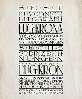 Eugen Krón – Úvodná strana k cyklu Človek s údajmi o vydaní 6 litografií 