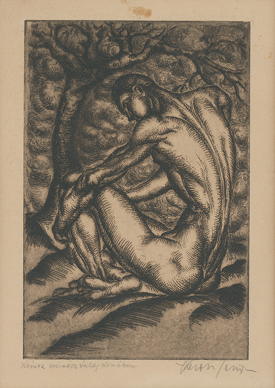 Eugen Krón – Človek prírody (Sediaci mužský akt) 