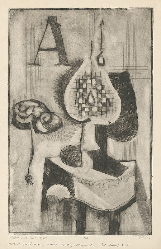 Ján Urblík – Zátišie s pohárom 