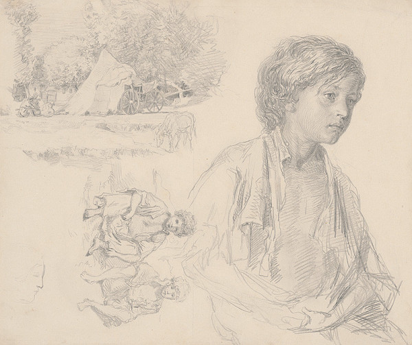 Gabriel Klimkovič – Štúdia cigánskeho tábora a cigánskych chlapcov 