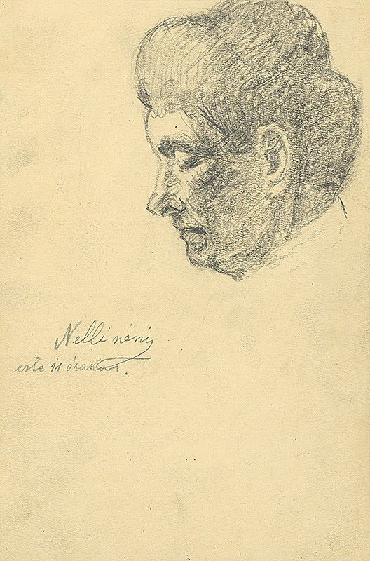 Konštantín Bauer – Štúdia hlavy ženy v profile-Teta Nelli 