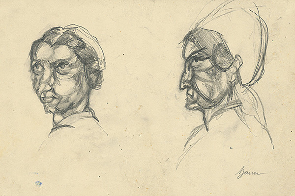 Konštantín Bauer – Štúdia ženských hláv 