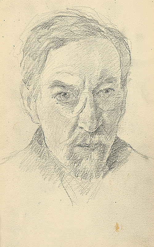 Andor Borúth – Štúdia hlavy muža