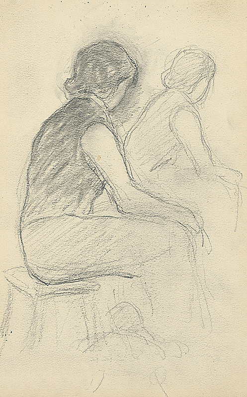 Andor Borúth – Štúdia dvoch sediacich žien