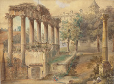 Antonín Mánes – Krajina s antickými zrúcaninami 