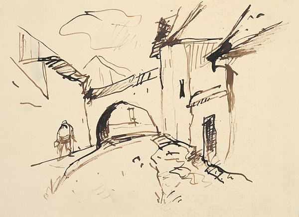 Jozef Fabini – Ulička s priechodovým oblúkom 