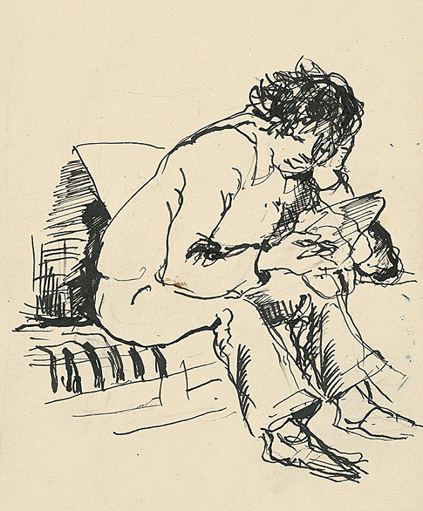 Július Jakoby – Čítajúci chlapec 