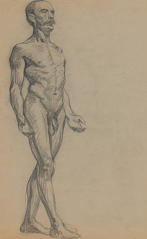 Emil Alexay-Olexák – Štúdia stojaceho mužského aktu 