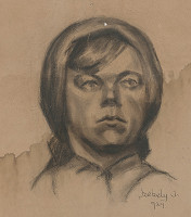 Ivan Anton Székely – Podobizeň ženy so šatkou na hlave 