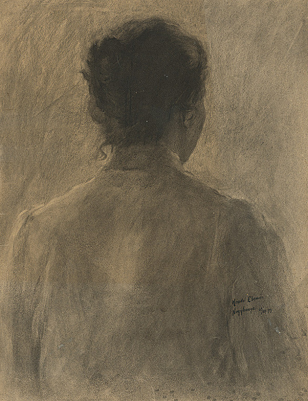 Elemír Halász-Hradil – Štúdia ženy zo zadu 