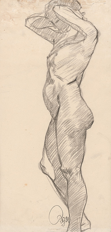 Ernest Rákosi – Stojaci ženský akt 