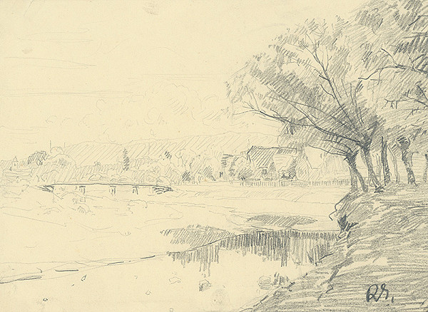 Ernest Rákosi – Rieka s lávkou 