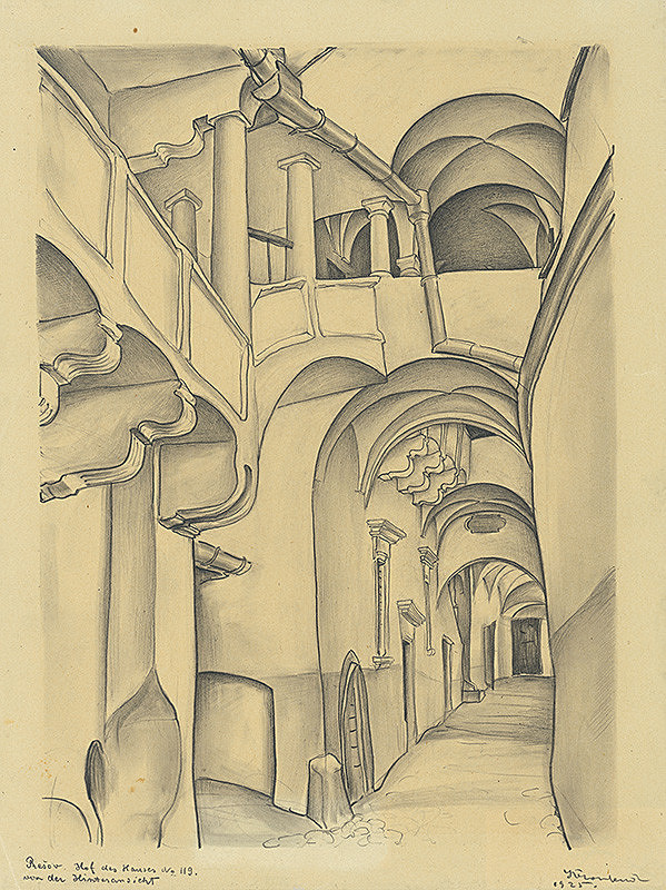 Eugen Krón – Dvor domu č.119 na Masarykovej ulici v Prešove 