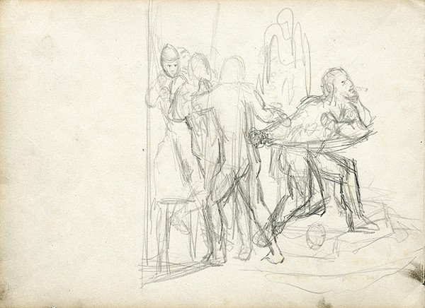 František Klimkovič – Náčrt muža k historickej kompozícii II. 