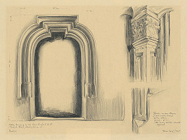 Eugen Krón – Portál a schodištný stĺpik v dome č. 58 na Masarykovej ulici v Prešove 