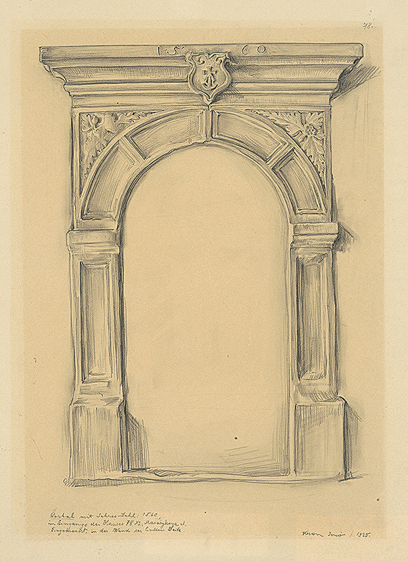 Eugen Krón – Renesančný portál domu č. 78 na Masarykovej ulici v Prešove 