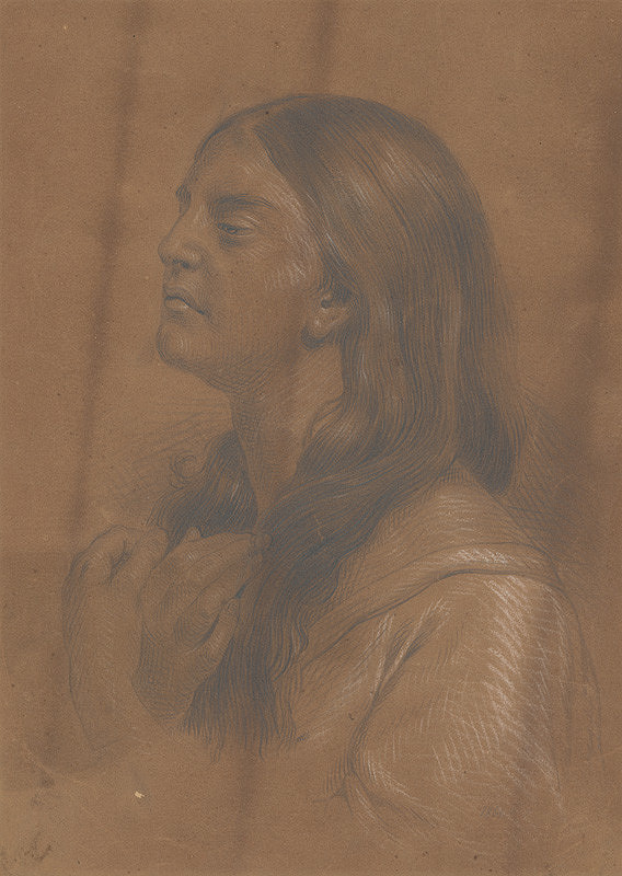 Stredoeurópsky maliar z 2. polovice 19. storočia – Štúdia ženskej hlavy 