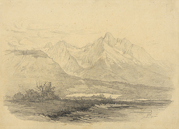 Eugen Wallachy – Pohľad na Tatry od Veľkého Slavkova 