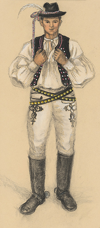 Matilda Čechová – Štúdia mužského kroja z Vyšného Zamplína 