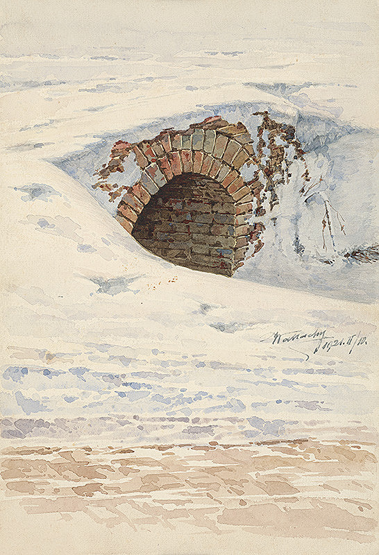 Eugen Wallachy – Starý most v zime 