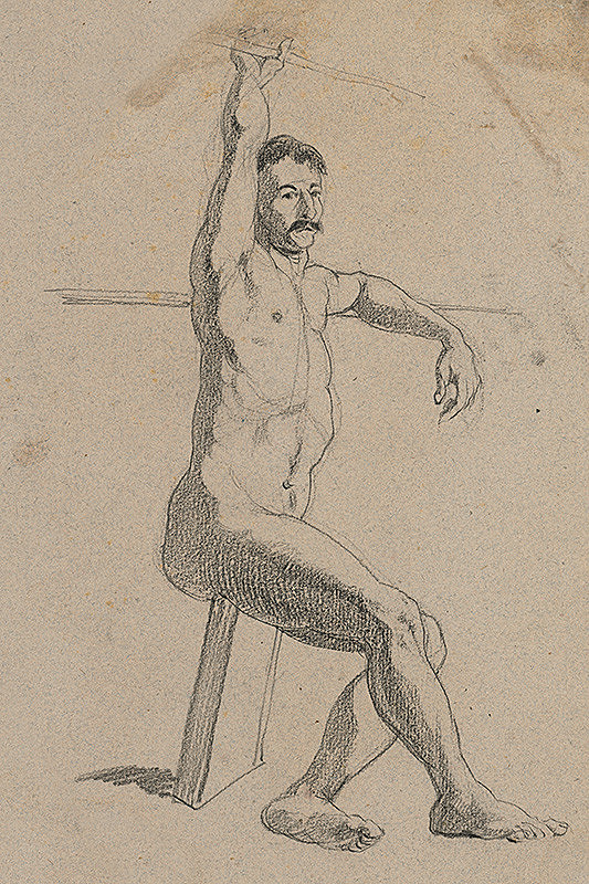 Július Török – Štúdia ležiaceho mužského aktu 