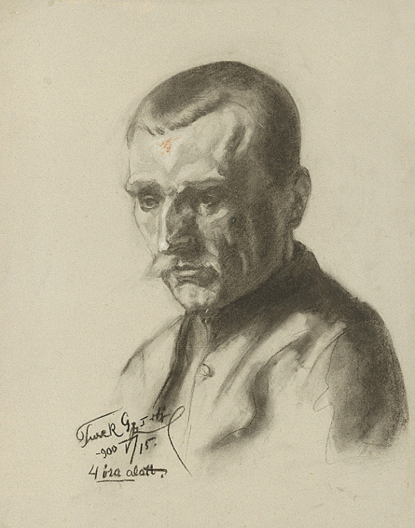 Július Török – Štúdia hlavy muža 